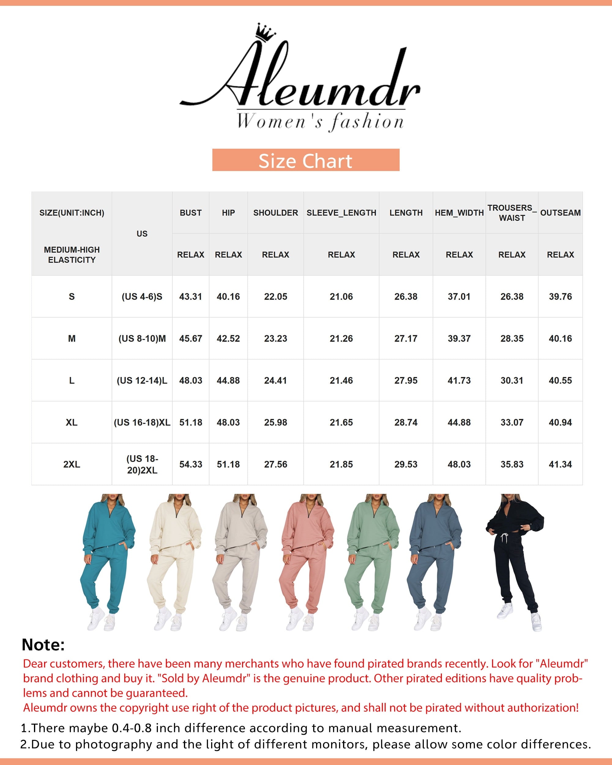Aleumdr Women's Lounge Sets Long Sleeve Pullover Long Sweatpants Two Piece Outfit Tracksuit Sweatsuits Jogger Set Blue XL