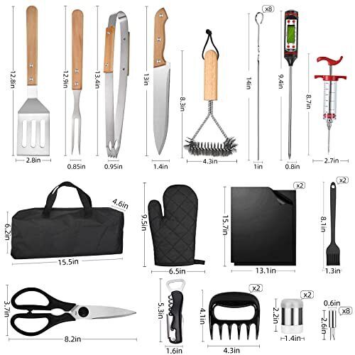 Bbq Tools Grill Tools Set34 Pcs Bbq Accessories For Mencomplete Grilling Accesso