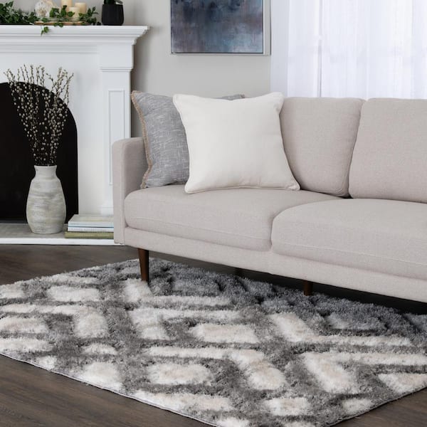 Bazaar Katana Beige/Gray 8 ft. x 10 ft. Geometric Area Rug