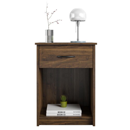 Classic Nightstand with Drawer, Walnut