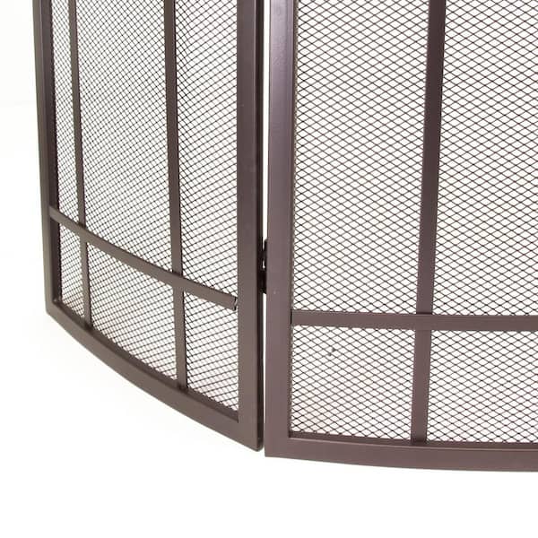 Asteria 3-Panel Fireplace Screen in Wenge