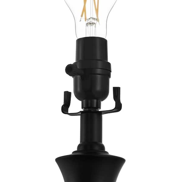 Mix and Match 18 in. H Matte Black Twisted Cage Table Lamp Base