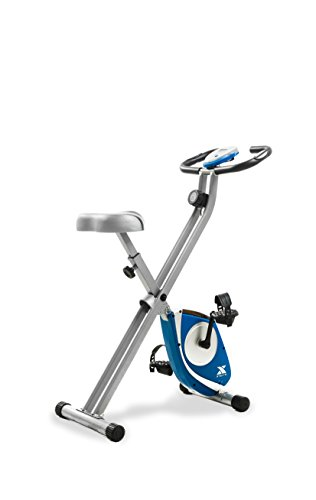 XTERRA Fitness FB150 Folding Exercise Bike, Silver, 31.5L x 18W x 45.3H in.