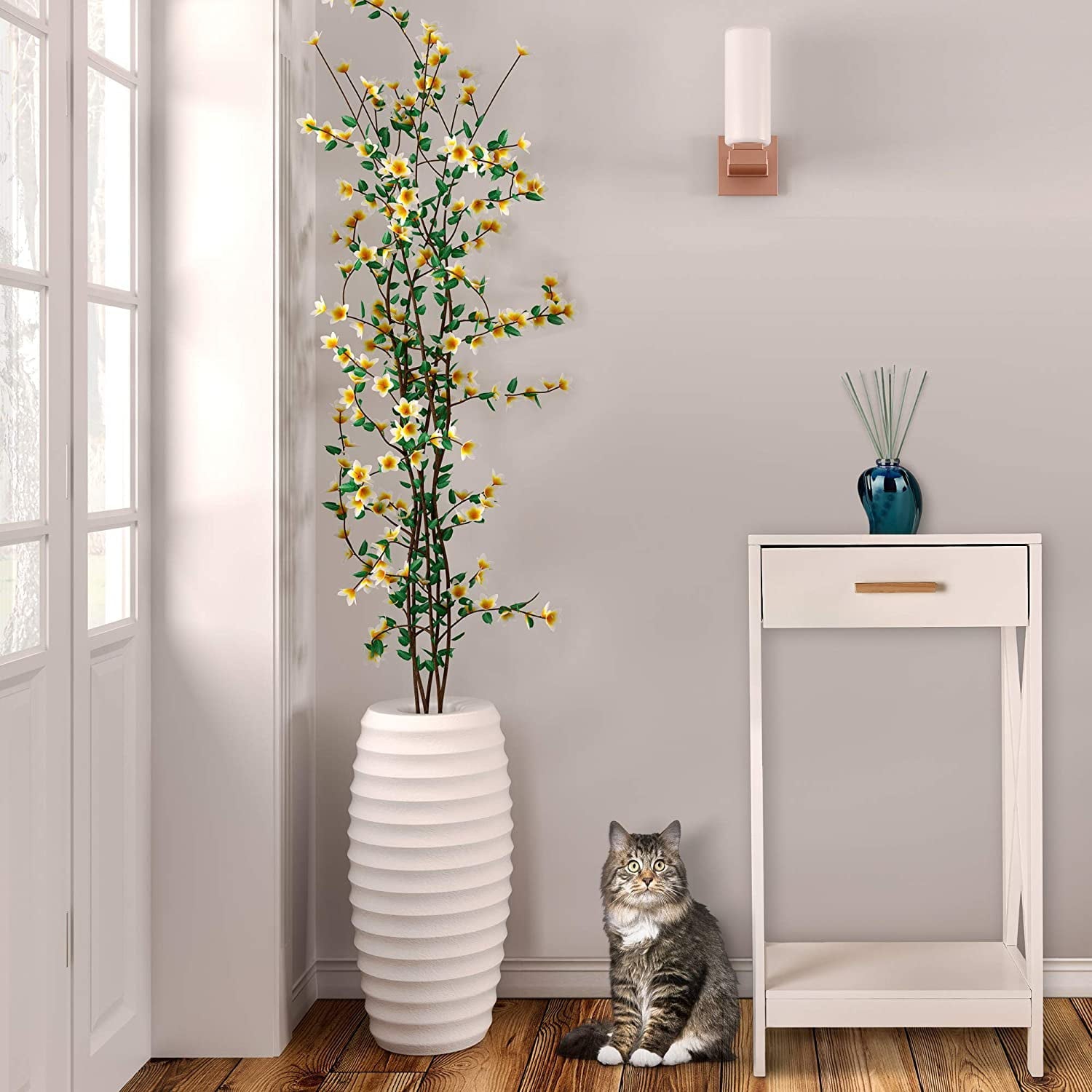 Prosumer's Choice Modern Side Table and Nightstand w/Single Drawer Storage