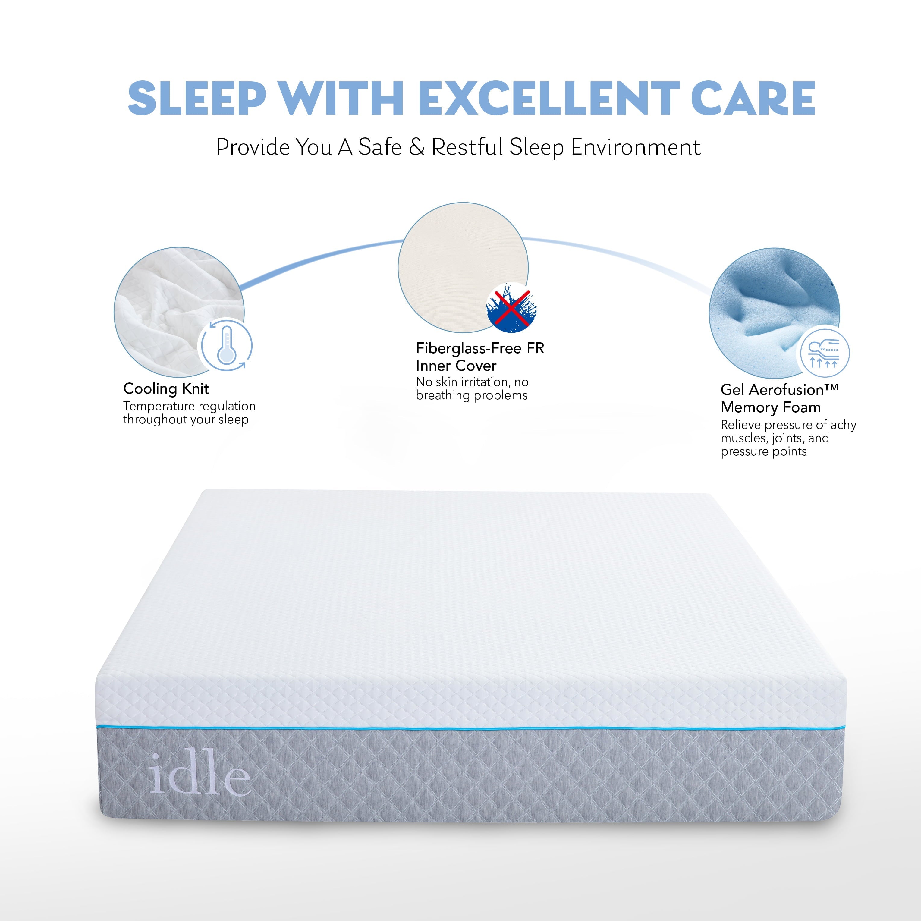 12 inch Gel Memory Foam Mattress, Twin Size Mattress in a Box, Medium