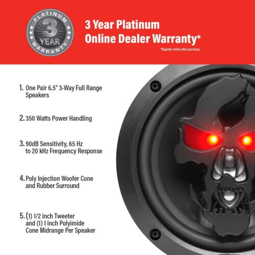 BOSS Audio Systems SK653B 6.5 Inch Car Speakers 350 Watts of Power Per Pair