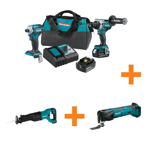 18V LXT Lithium-ion Brushless 2-pc Combo Kit 5.0Ah with bonus 18V LXT Recipro Saw and 18V LXT Multi-Tool