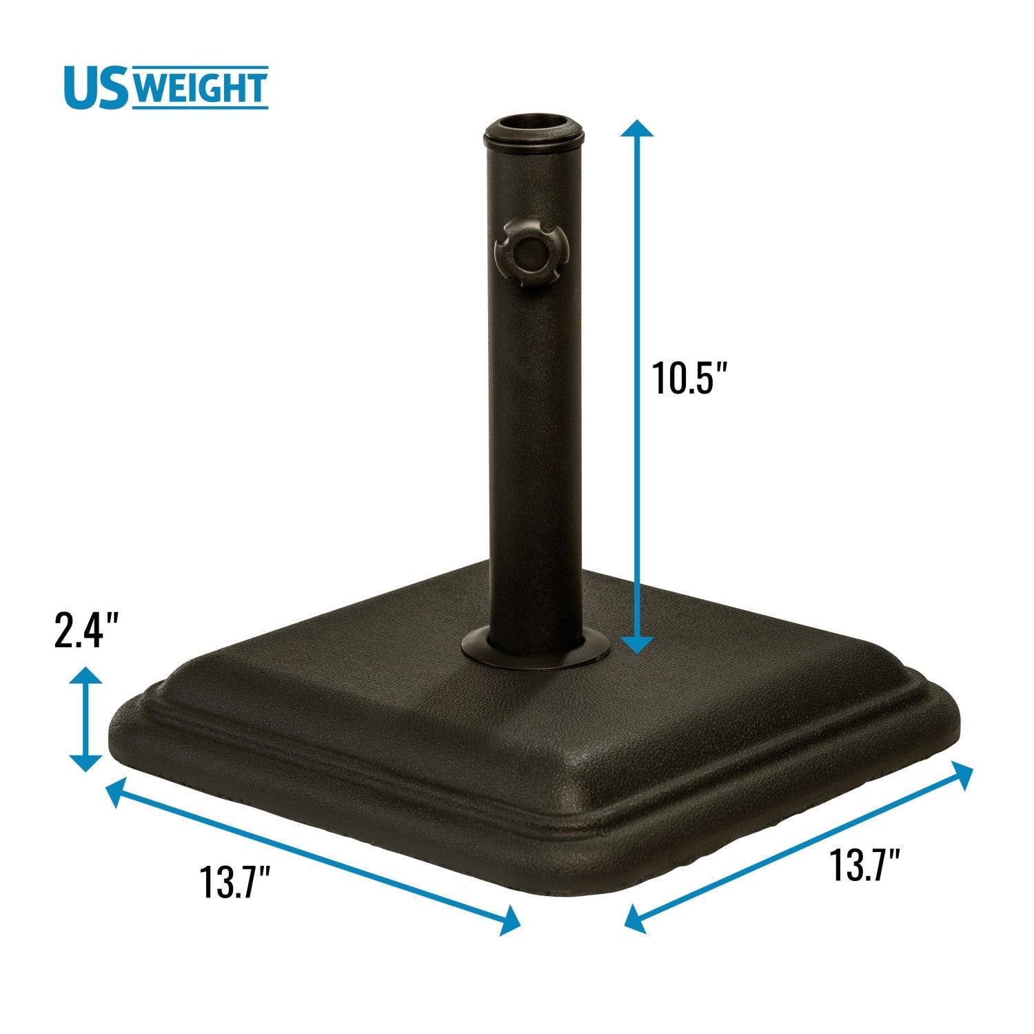 US Weight 26 Pound Umbrella Base Designed to be Used with a Patio Table