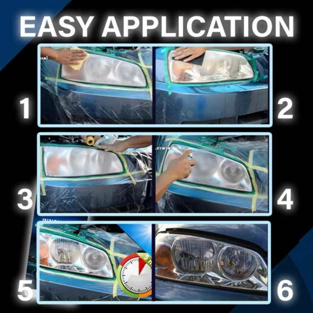 Silicone Can Cover Headlight Renewals Polish Car Repair Kit Headlight Repair Liquid Cleaning 20ml Brush Spray Instant Dry