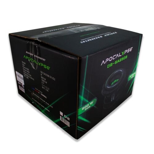 Deaf Bonce Car Audio 8" Apocalypse Bass Subwoofer Dual 1 Ohm 1600 Watt SA2508-D1