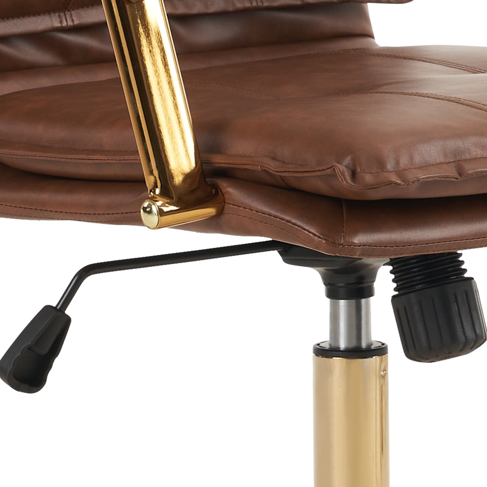 MOJAY PU Leather Ergonomic Executive Office Desk Chair, Brown