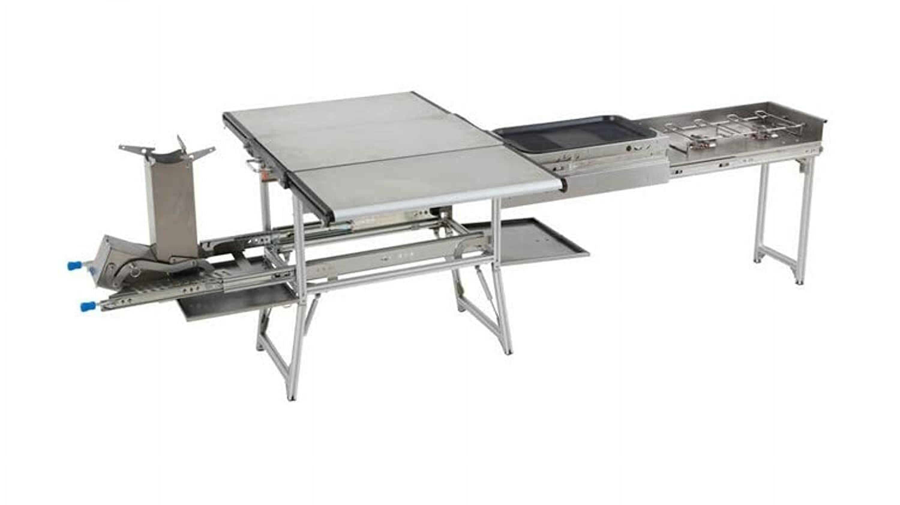 Overland Vehicle Systems 30100001 Komodo Camp Kitchen Dual Grill Folding Shelves Rocket Tower
