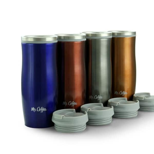 Kendrick 10 oz. Assorted Colors Thermal Travel Tumbler (Set of 4)
