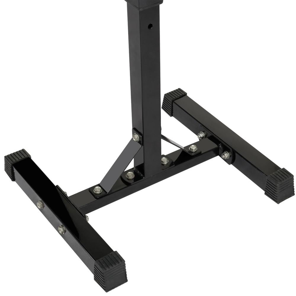 Yaheetech 2 Pieces Adjustable Rack Standard Solid Steel Squat Stands Barbell Free Press Bench