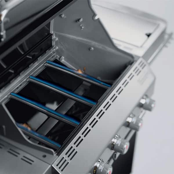 Summit S-470 4-Burner Propane Gas Grill in Stainless Steel with Built-In Thermometer and Rotisserie