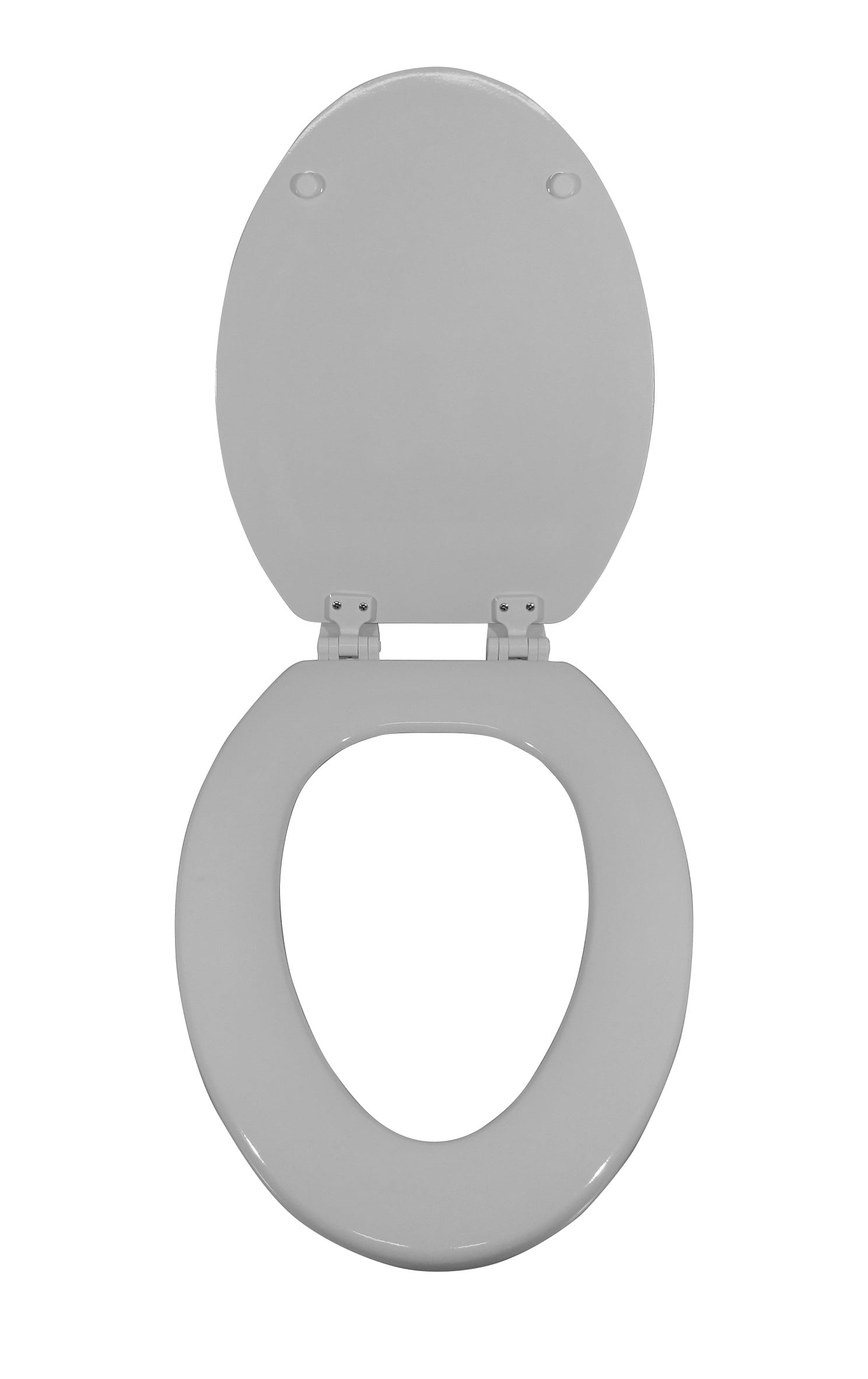 Mainstays Elongated White Wood Toilet Seat, Easy Clean
