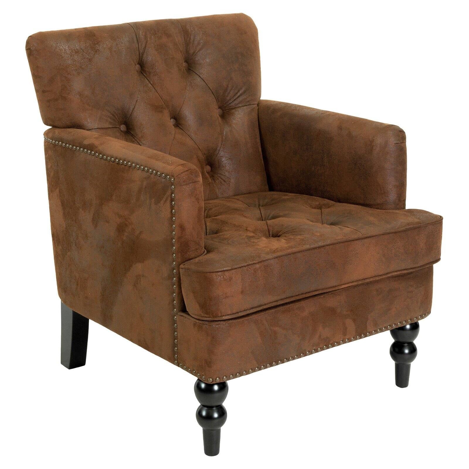 Madene Tufted Back Fabric Club Chair