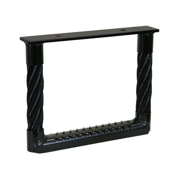 Black Powder Coated Cable Type Truck Step - 9 in. x 12 in. x 1.38 in. D