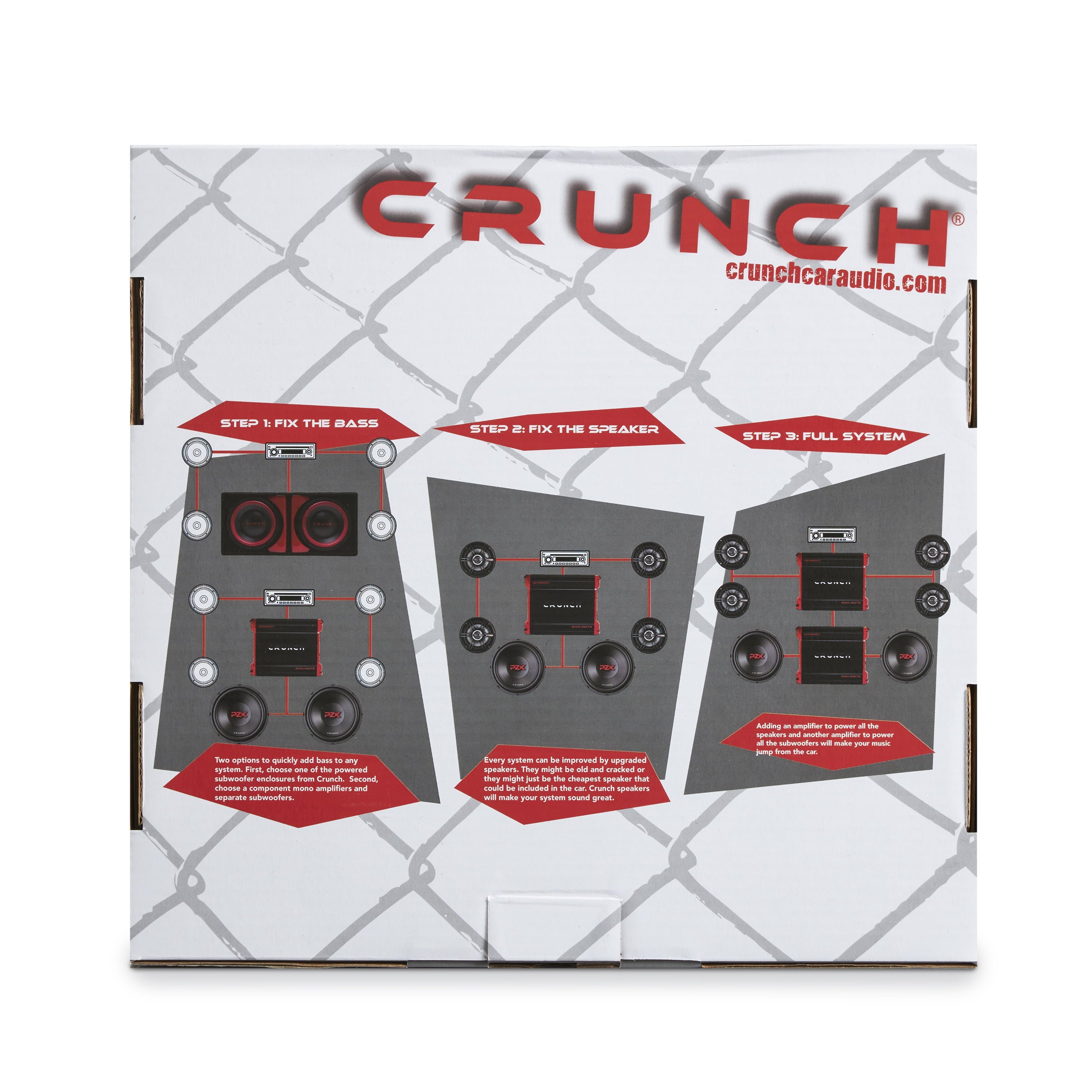 Crunch PX-1000.2 2 Channel 1000W Car Stereo Amplifier + Amp Wiring Kit (2 Pack)