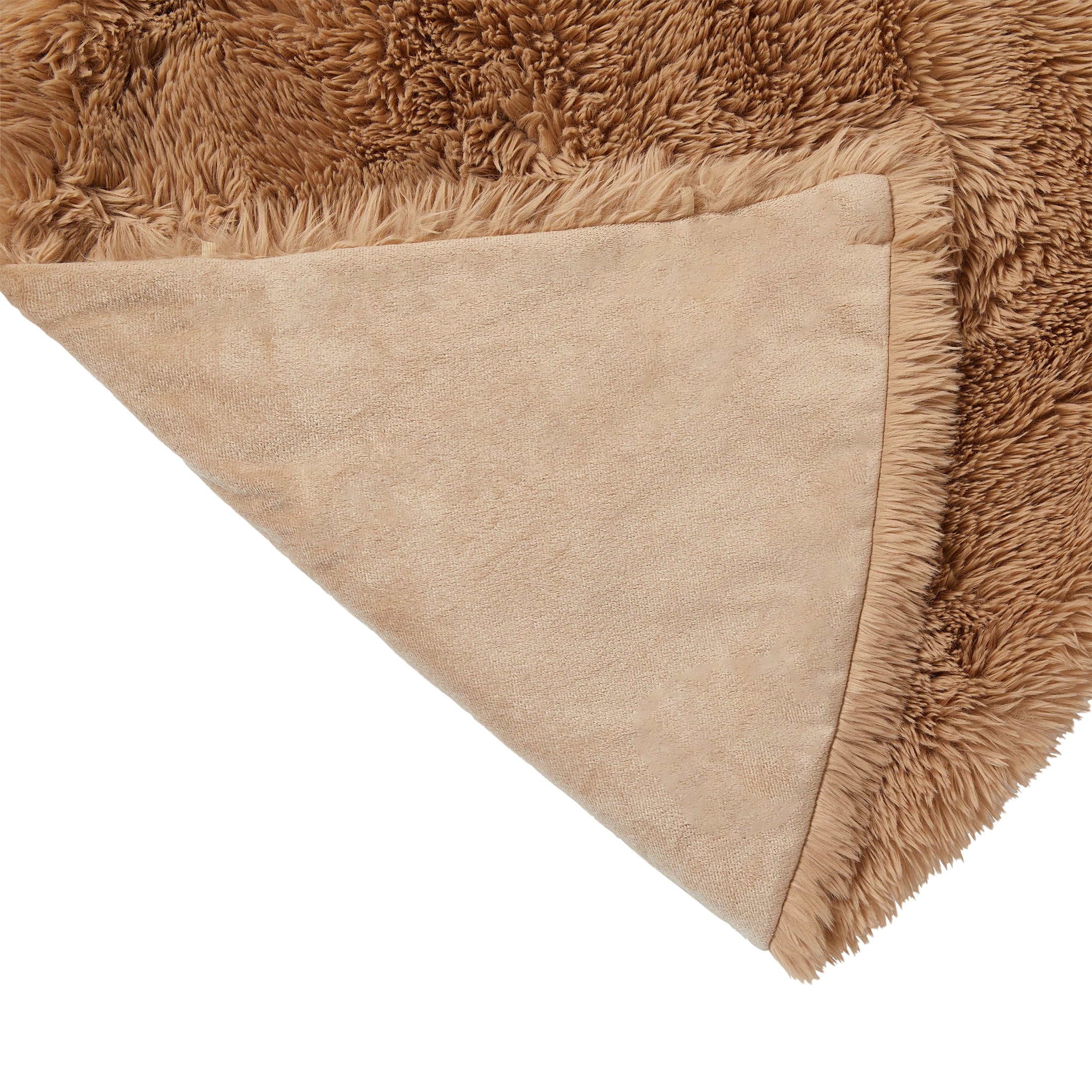 My Texas House Angel Tan Faux Fur Christmas Tree Skirt, 52