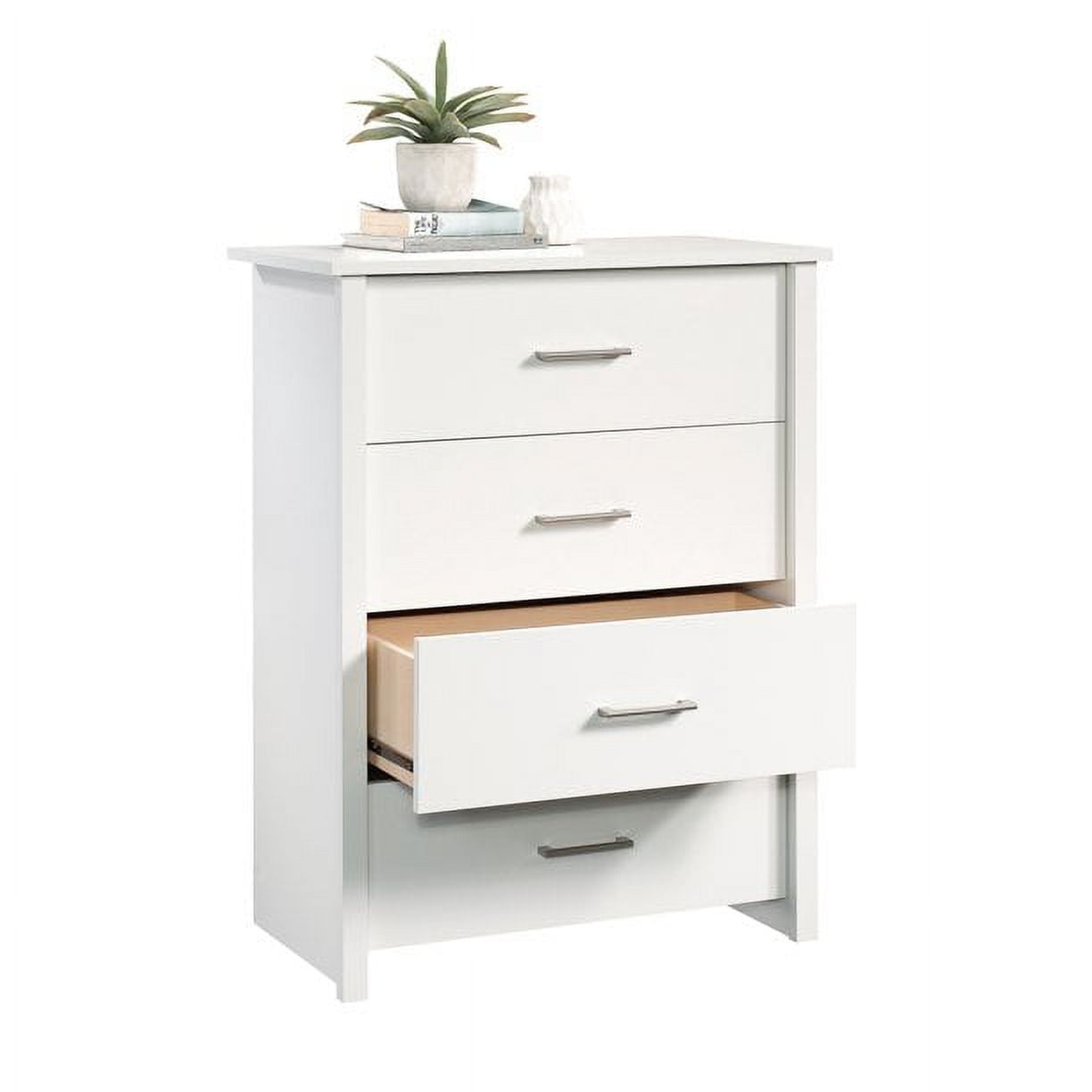 Mainstays Hillside 4-Drawer Dresser, White Finish