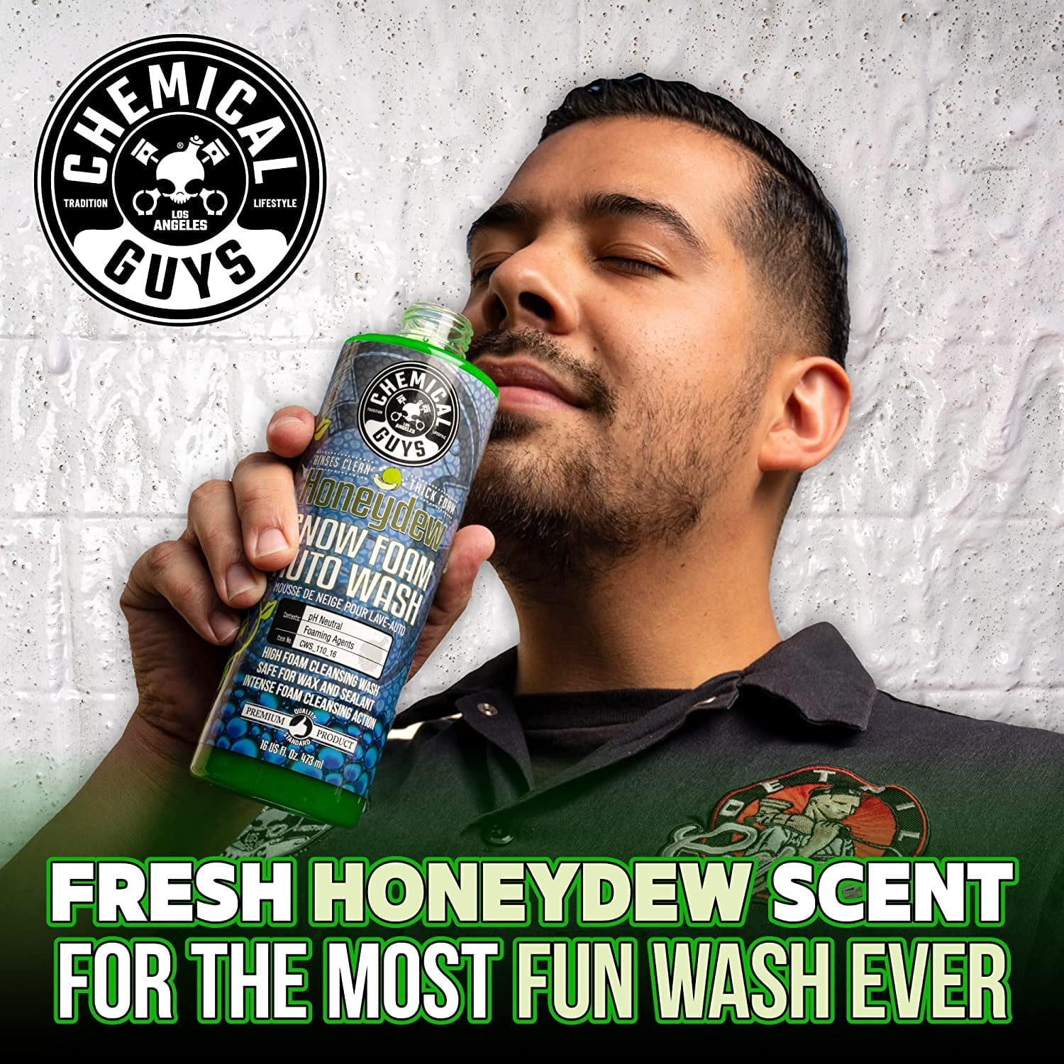 Chemical Guys CWS_110_16 Honeydew Snow Foam Car Wash Soap, 16 oz, Honeydew Scent