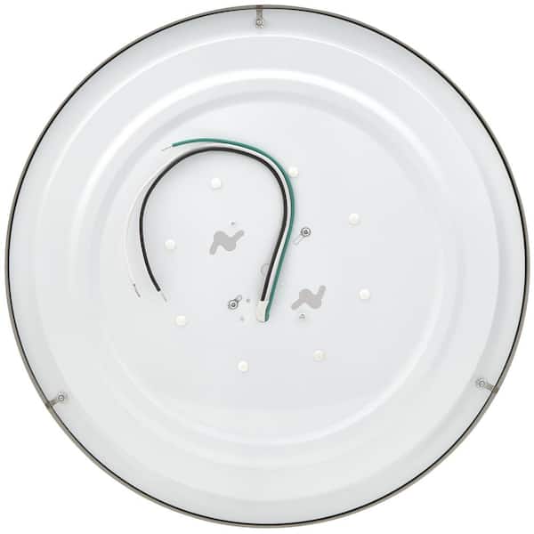 16 in. Satin Nickel LED Ceiling Mount Fixture, 5 CCT 2700K-5000K, 3600 Lumens, Dimmable