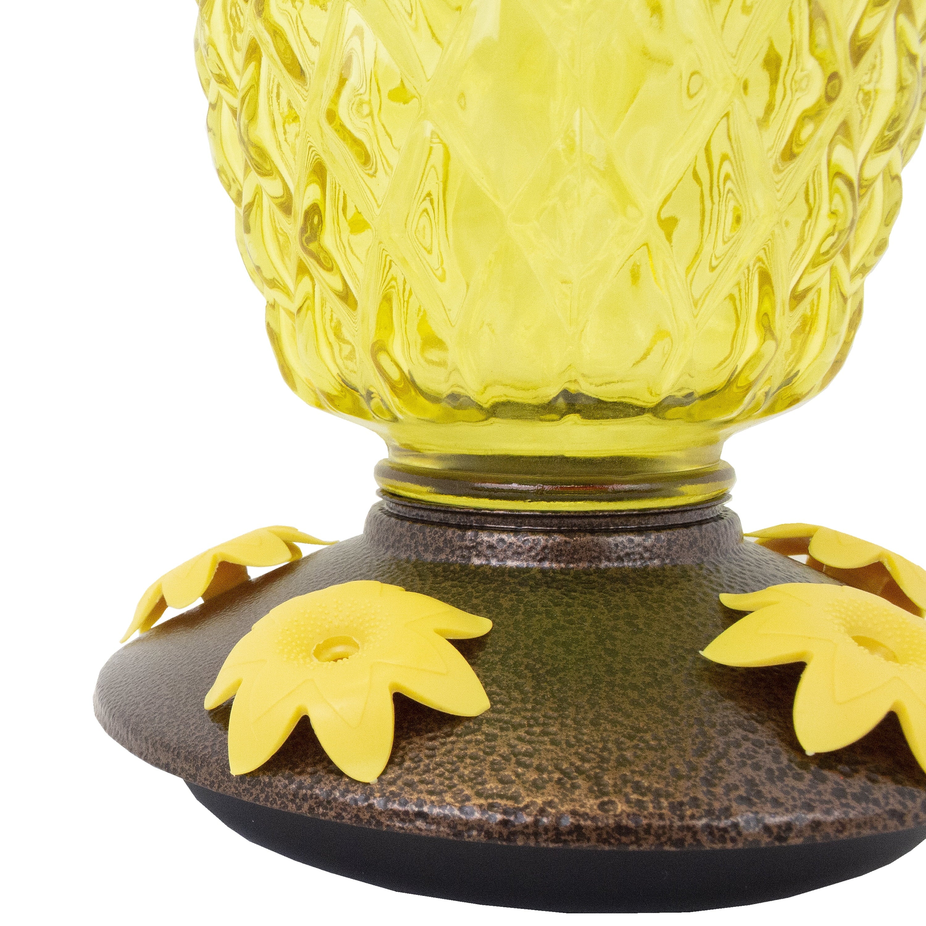 Perky-Pet Yellow Pineapple Top-Fill Glass Hummingbird Feeder – 28 oz