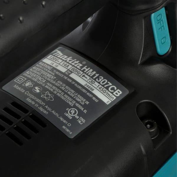 14 Amp 1-1/8 in. Hex Corded Variable Speed 35 lb. Demolition Hammer w/ Soft Start, LED, (1) Bull Point and Hard Case