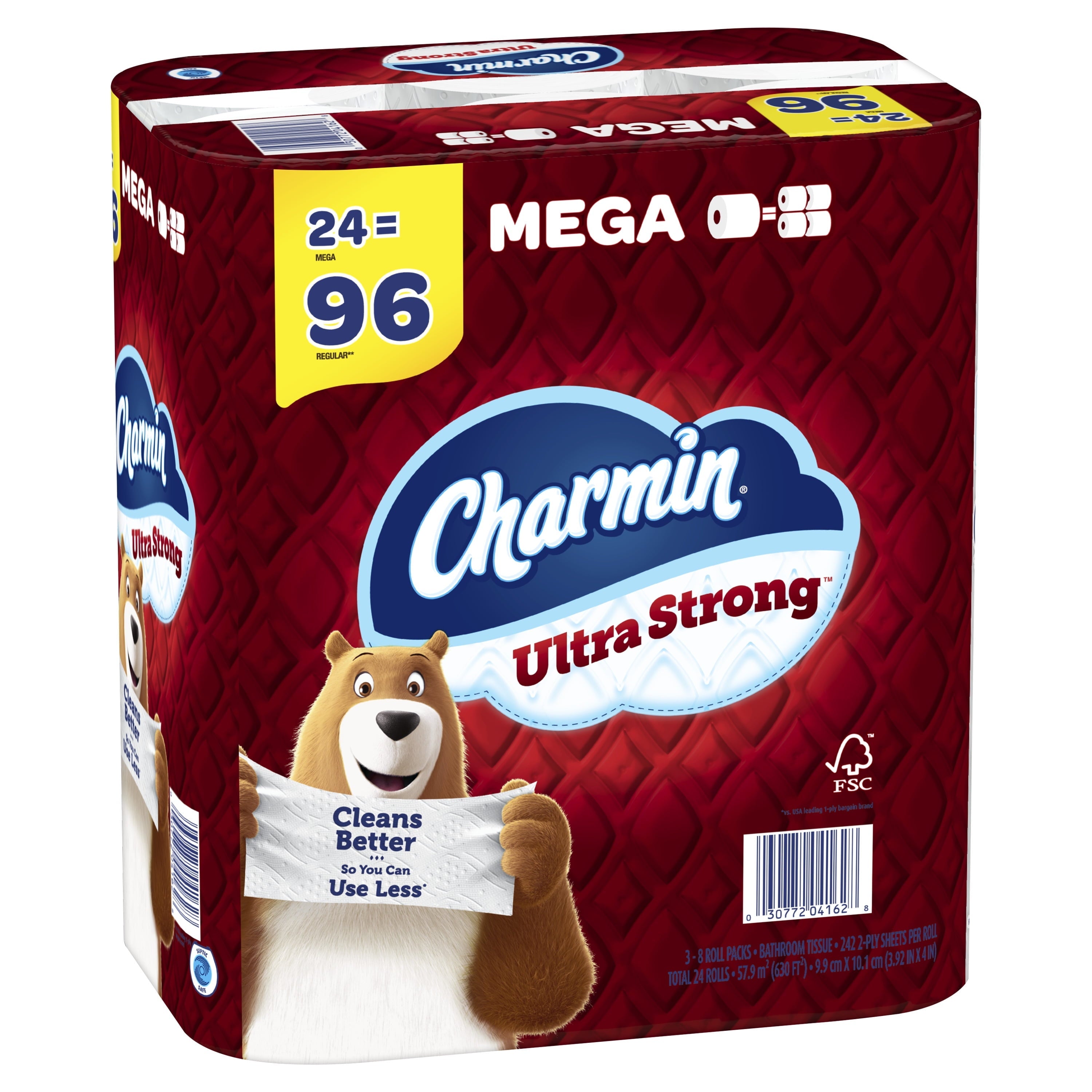 Charmin Ultra Strong Toilet Paper, 24 Mega Rolls