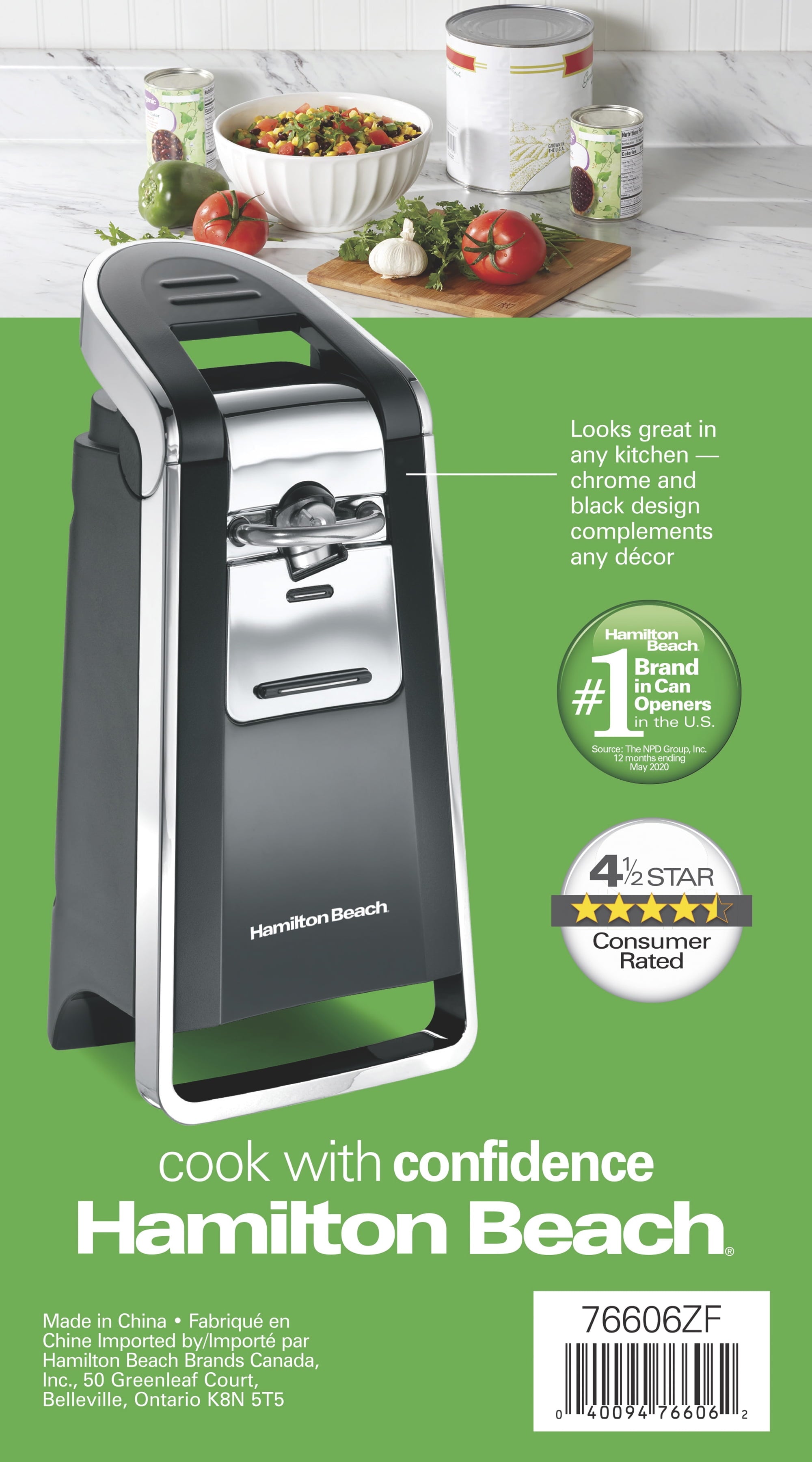 Hamilton Beach Smooth Touch Can Opener, Model 76606Z