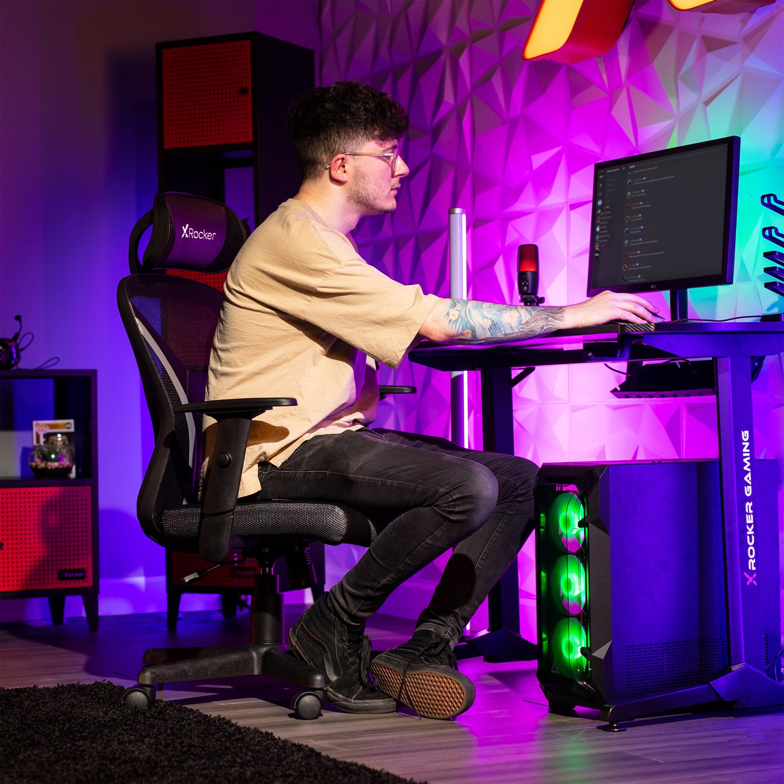 X Rocker Voyage Mesh Gaming Chair, Black