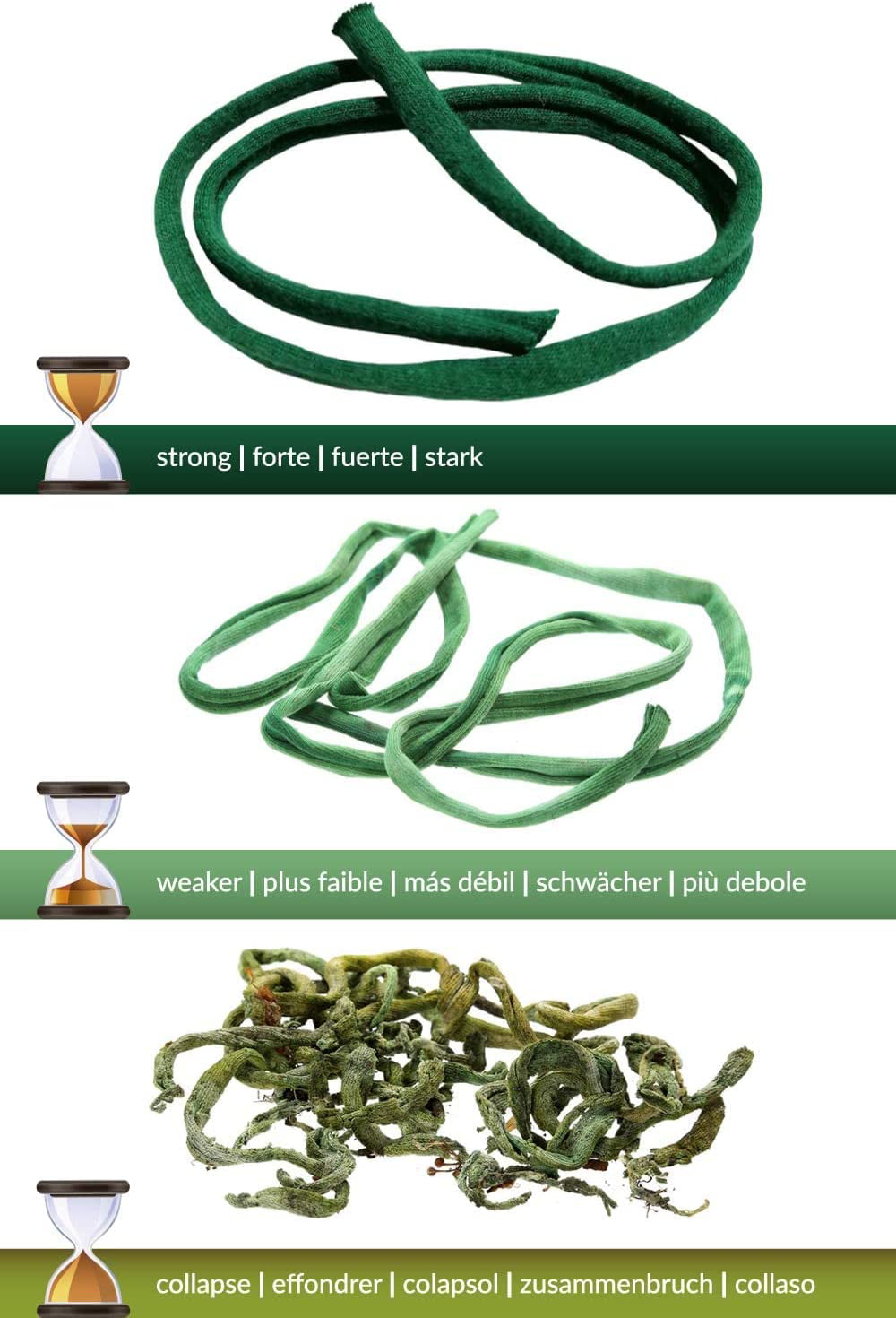 Biostretch Soft Plant Ties for House and Garden Plants - Environmentally Friendly Stretchy Green Plant Tape and Garden Twine Plant String 2 Pack (Green Bio Roll x 2)