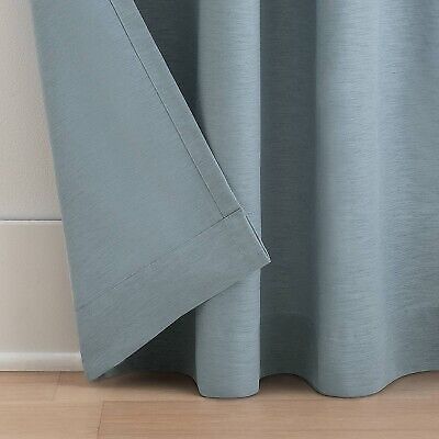 84"x25" Serendipity 5 Pinch Pleat Light Filtering Curtain Panel Blue - Waverly