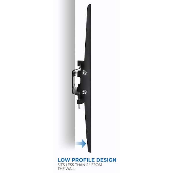 Low Profile TV Wall Mount for Flat Screens Tilt Bracket for 30 in. to 55 in. Screen Size