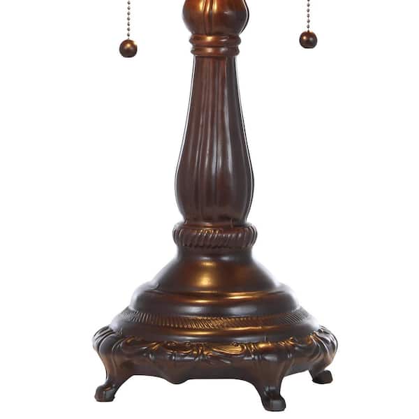 Tiffany Red Dragonfly 25 in. Bronze Table Lamp