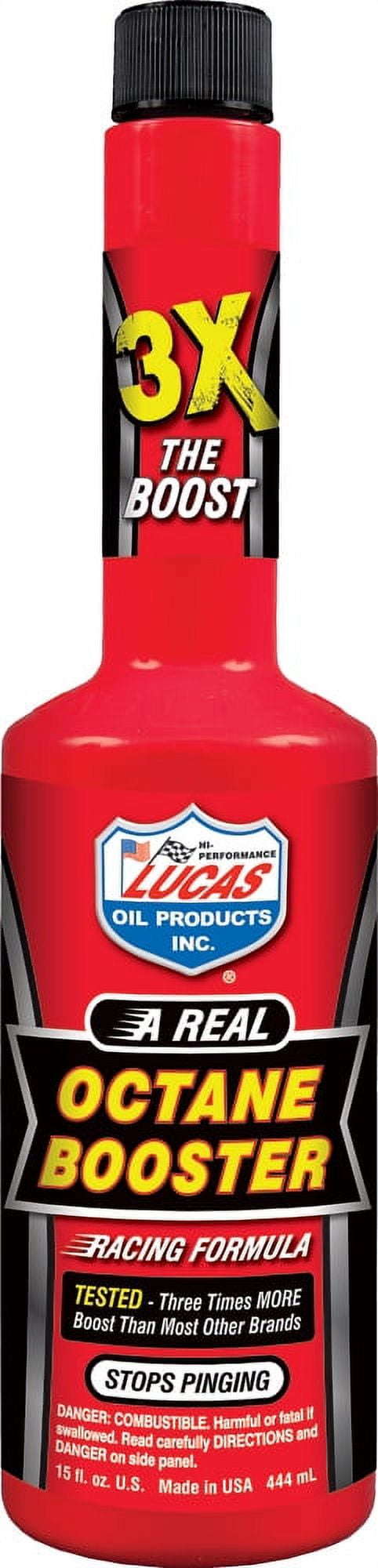 Lucas Oil 10026 Fuel Treatments, Octane Booster Bottle, 15oz Size Bottle