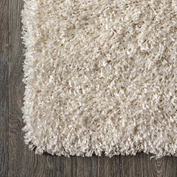 Mercer Shag Plush Cream 8 ft. x 10 ft. Area Rug