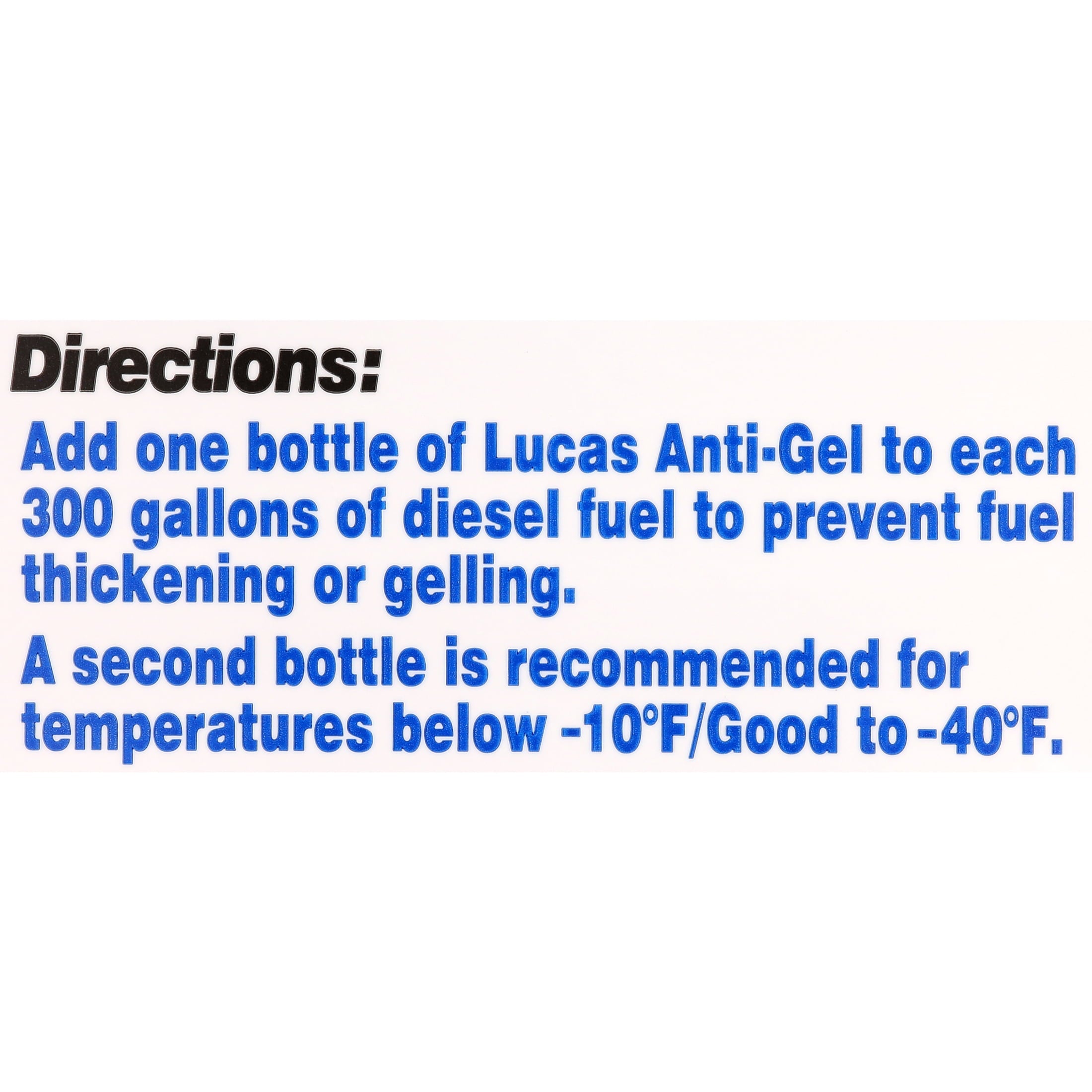 Lucas Oil 10866 Anti-Gel Cold Weather Diesel Automotive Additive - 64 fl. oz.