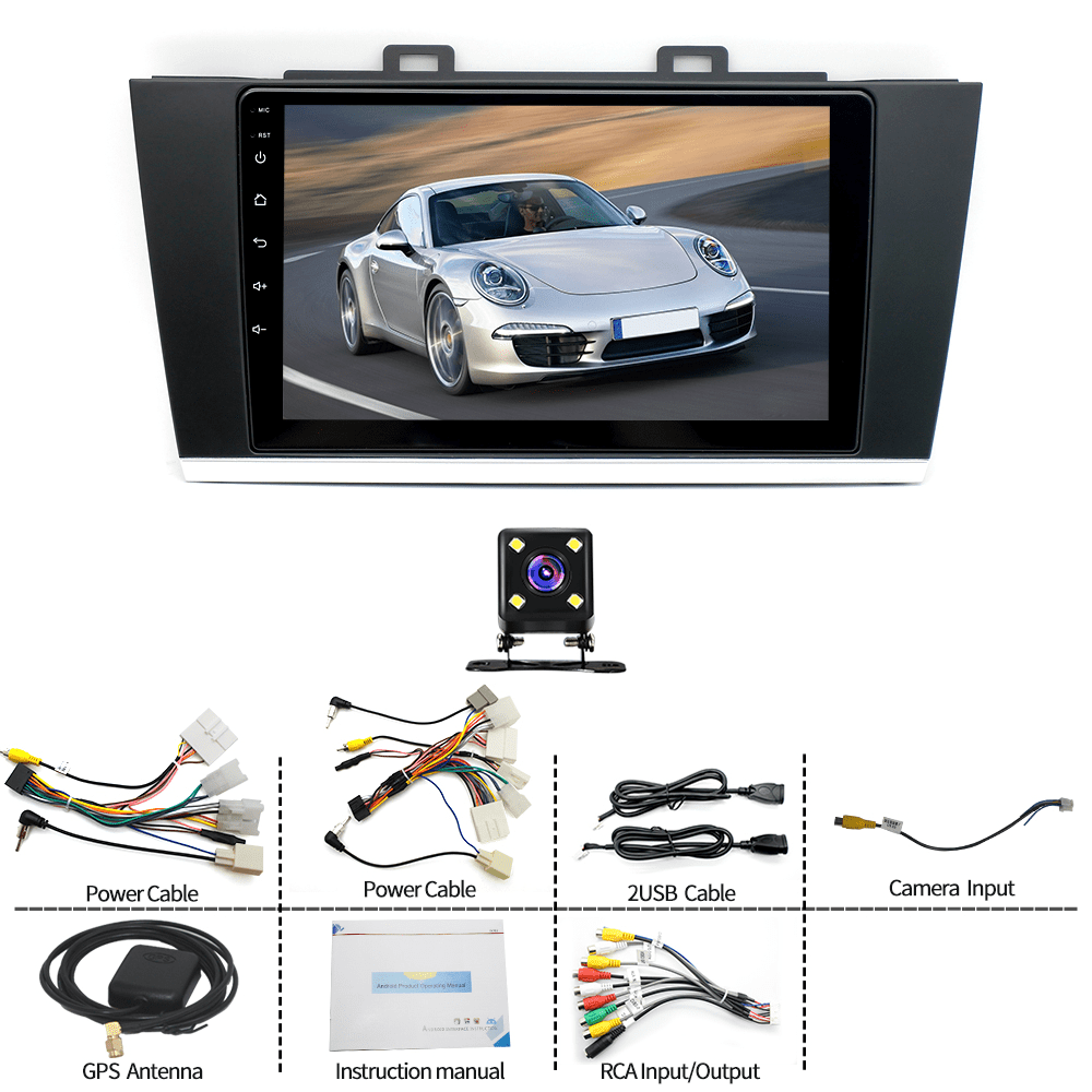 Android 13 Car Radio Stereo for Subaru Legacy Outback 2015-2018, 9