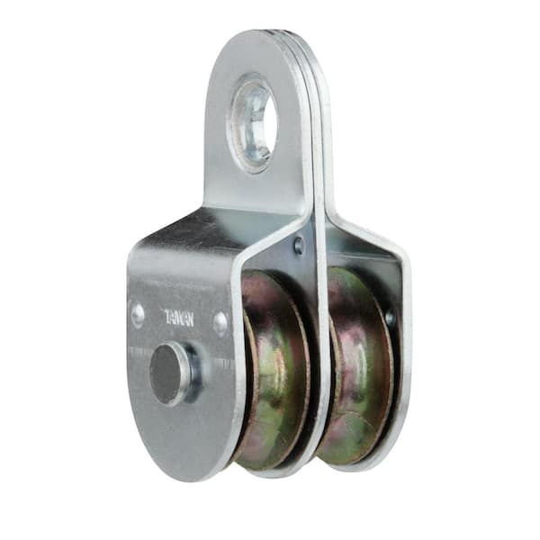 1-1/2 in. Double Sheave Heavy Duty Pulley with Fixed Eye (2-Pack)
