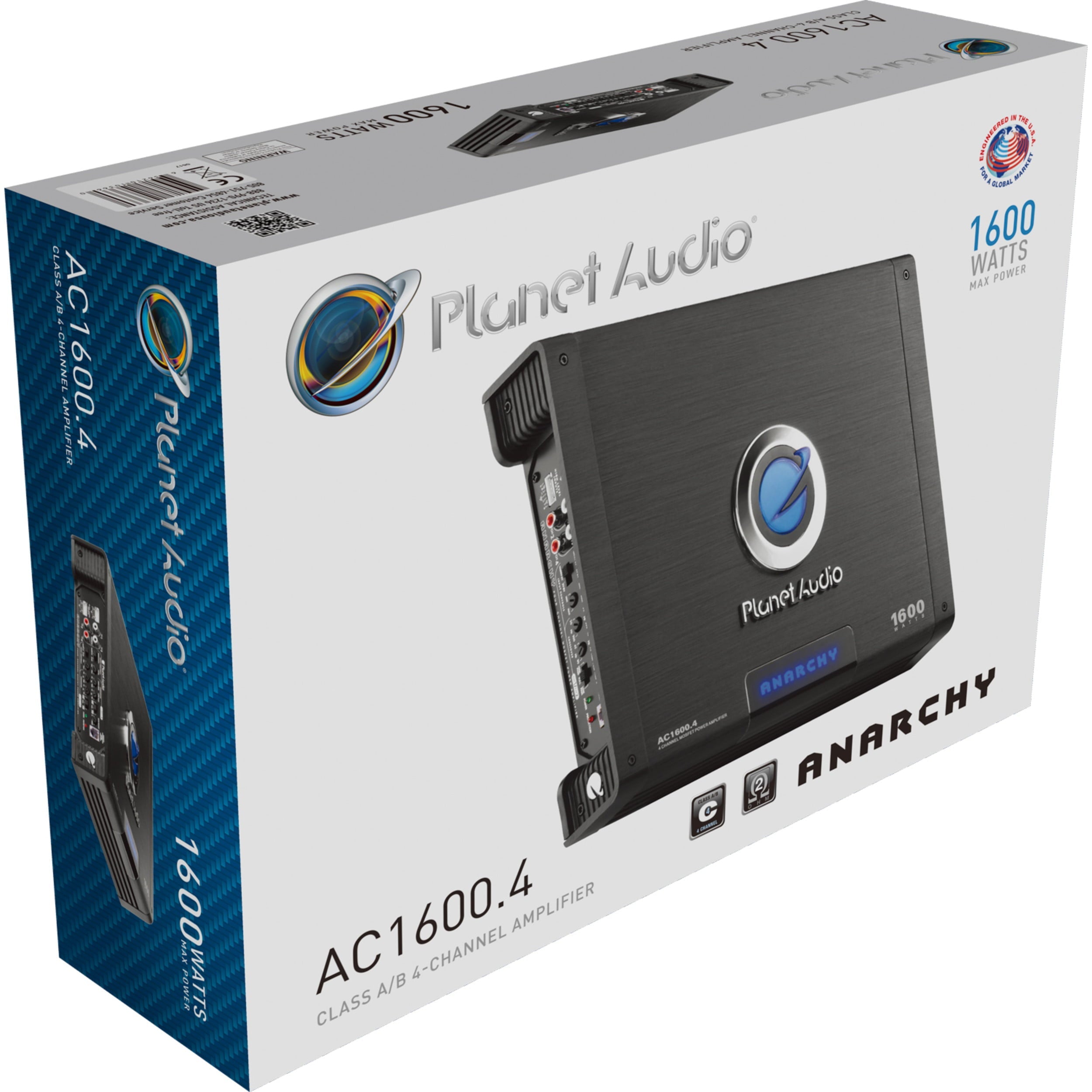Planet Audio AC1600.4 1600W 4 Channel Car Amplifier Power Amp+Remote AC16004