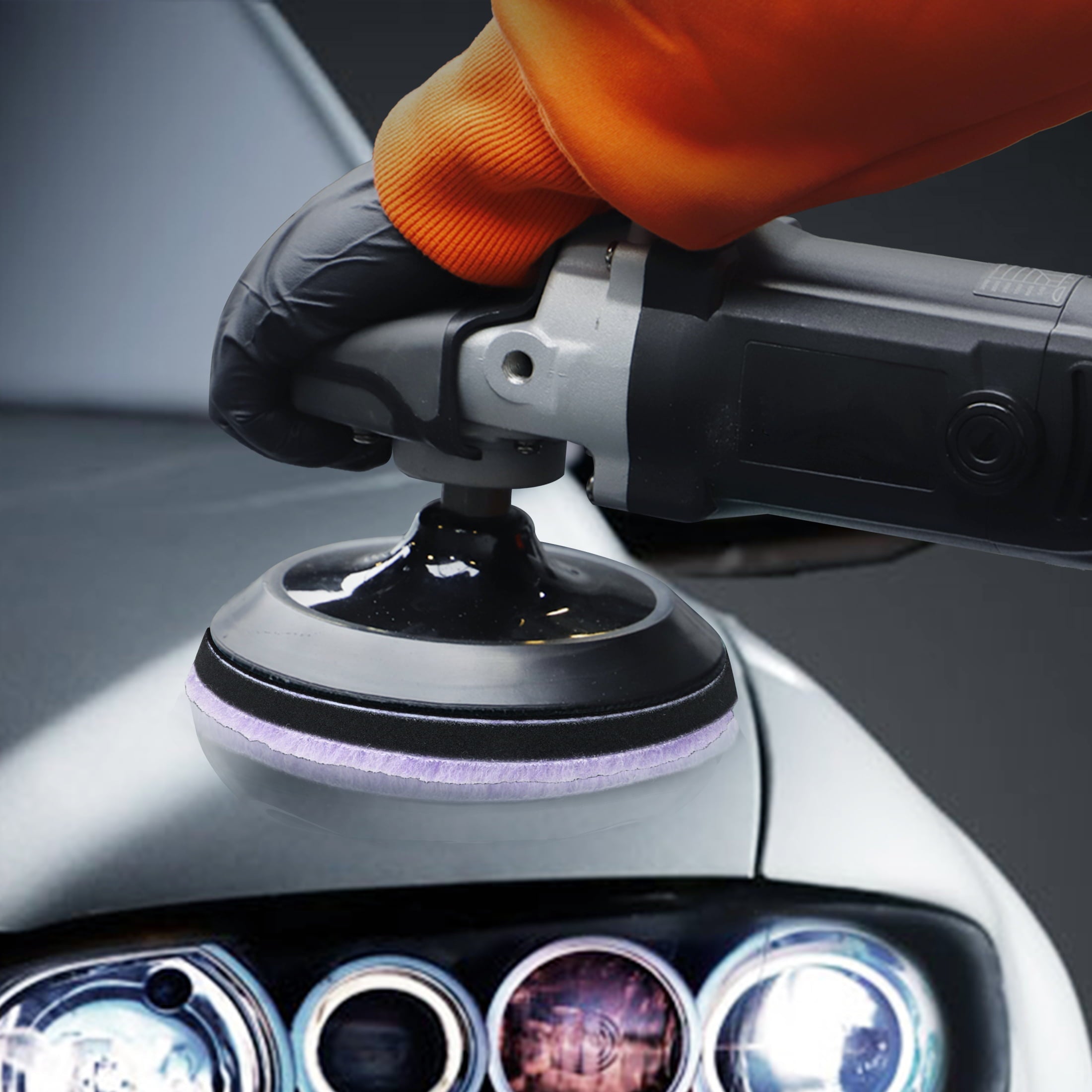 Lake Country Purple Foamed-Wool Buffing and Polishing Pad, 5.25