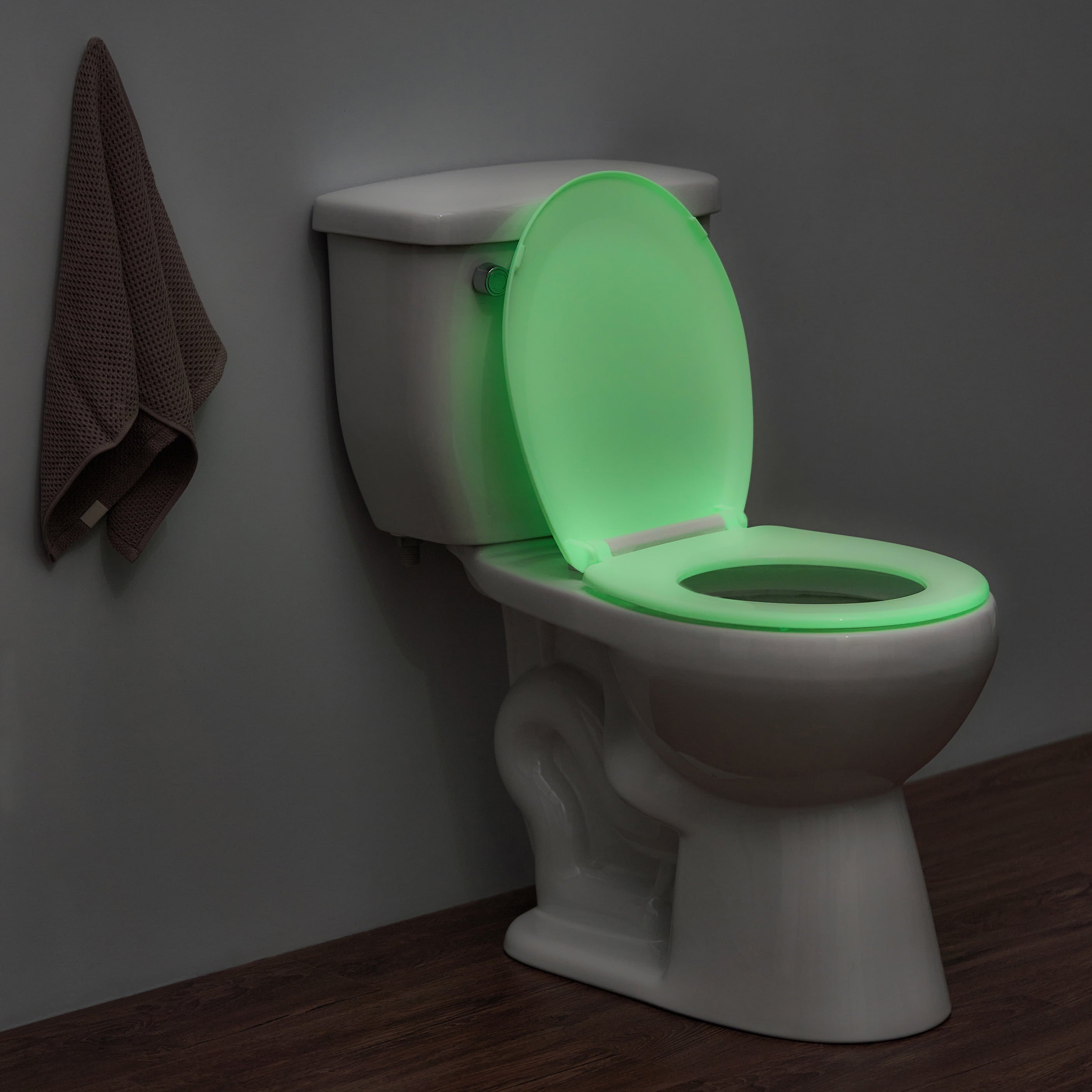Evekare Night Glow ( Green Glow) Soft Close Round Toilet Seats In White