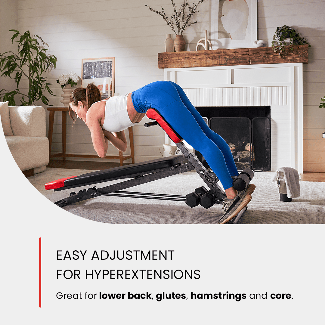 Finer Form Multi-Functional Bench for Full All-in-One Body Workout - Hyper Back Extension, Roman Chair, Adjustable Ab Sit up Bench, Decline Bench, Flat Bench