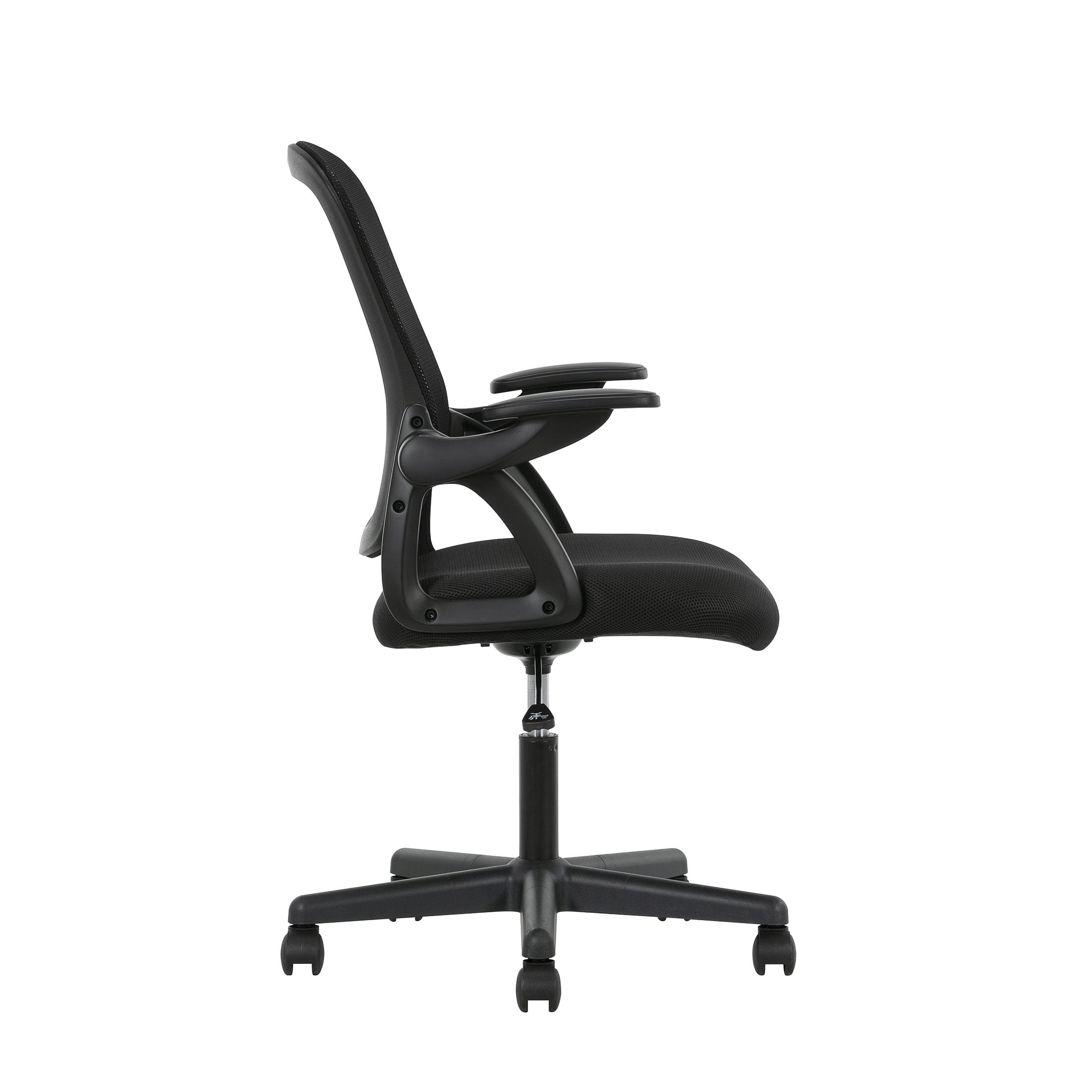 Mainstays Ergonomic Mesh Back Task Office Chair with Flip-up Arms, Black Fabric, 275 lb