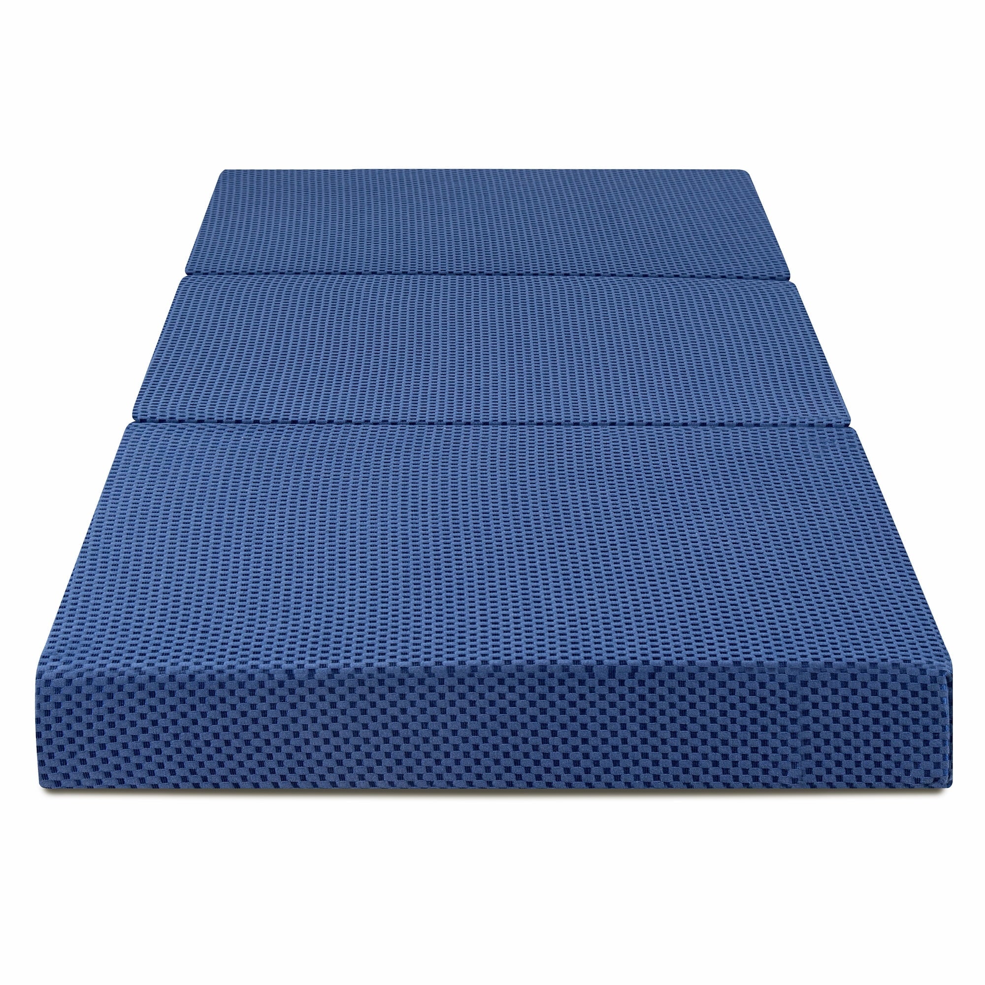 4'' Tri-Fold Memory Foam Mattress, Blue, Twin