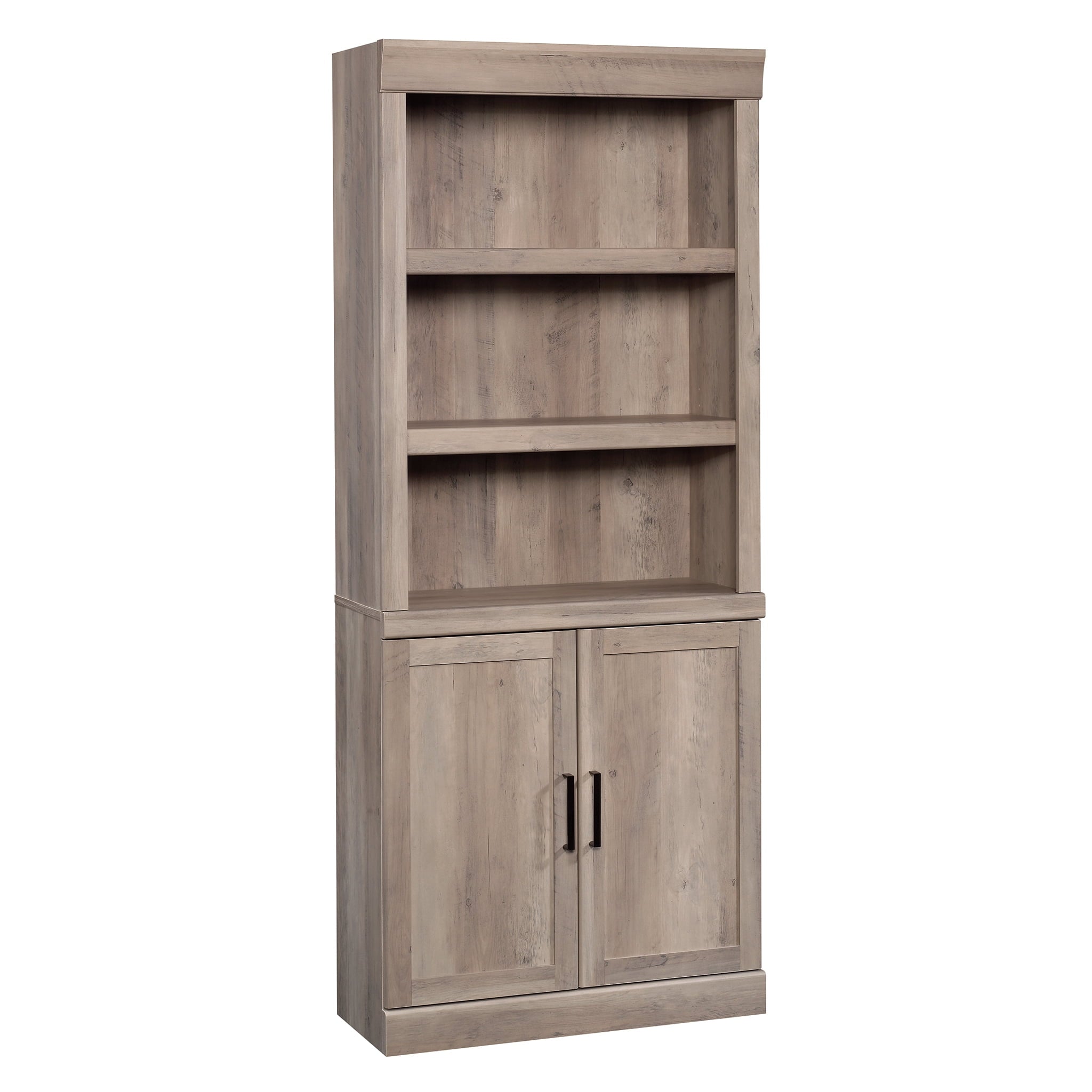 Better Homes & Gardens Glendale 5 Shelf Bookcase with Doors, Rustic Gray Finish