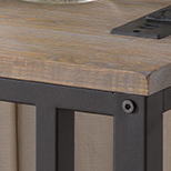 Soho C-table with Charging Station in Black