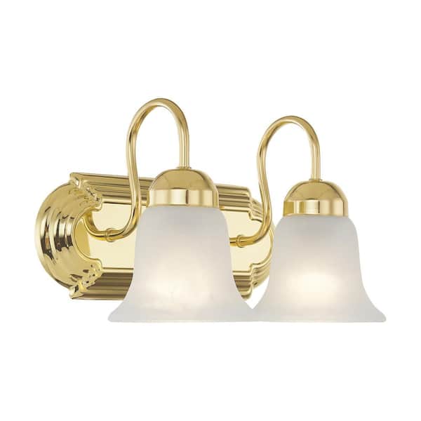 Riviera 2 Light Polished Brass Bath Vanity Light